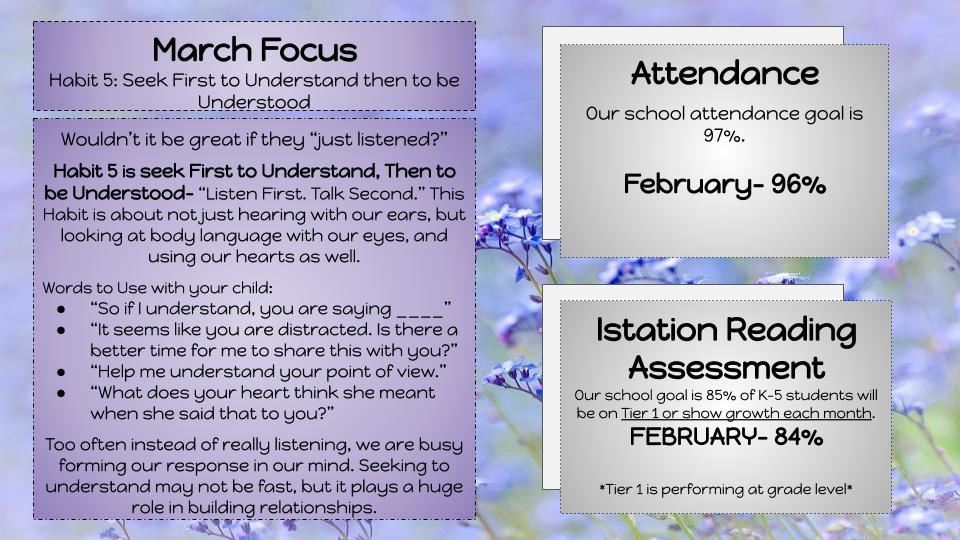 March Focus: Habit 5 
