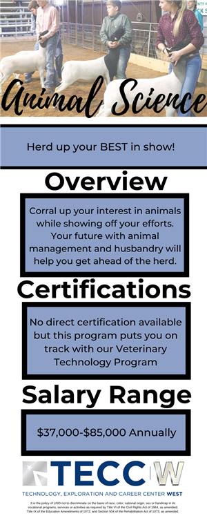 Animal Science / Course Flyer Animal Science / Course Flyer
