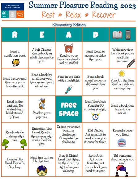 Summer Reading Bingo