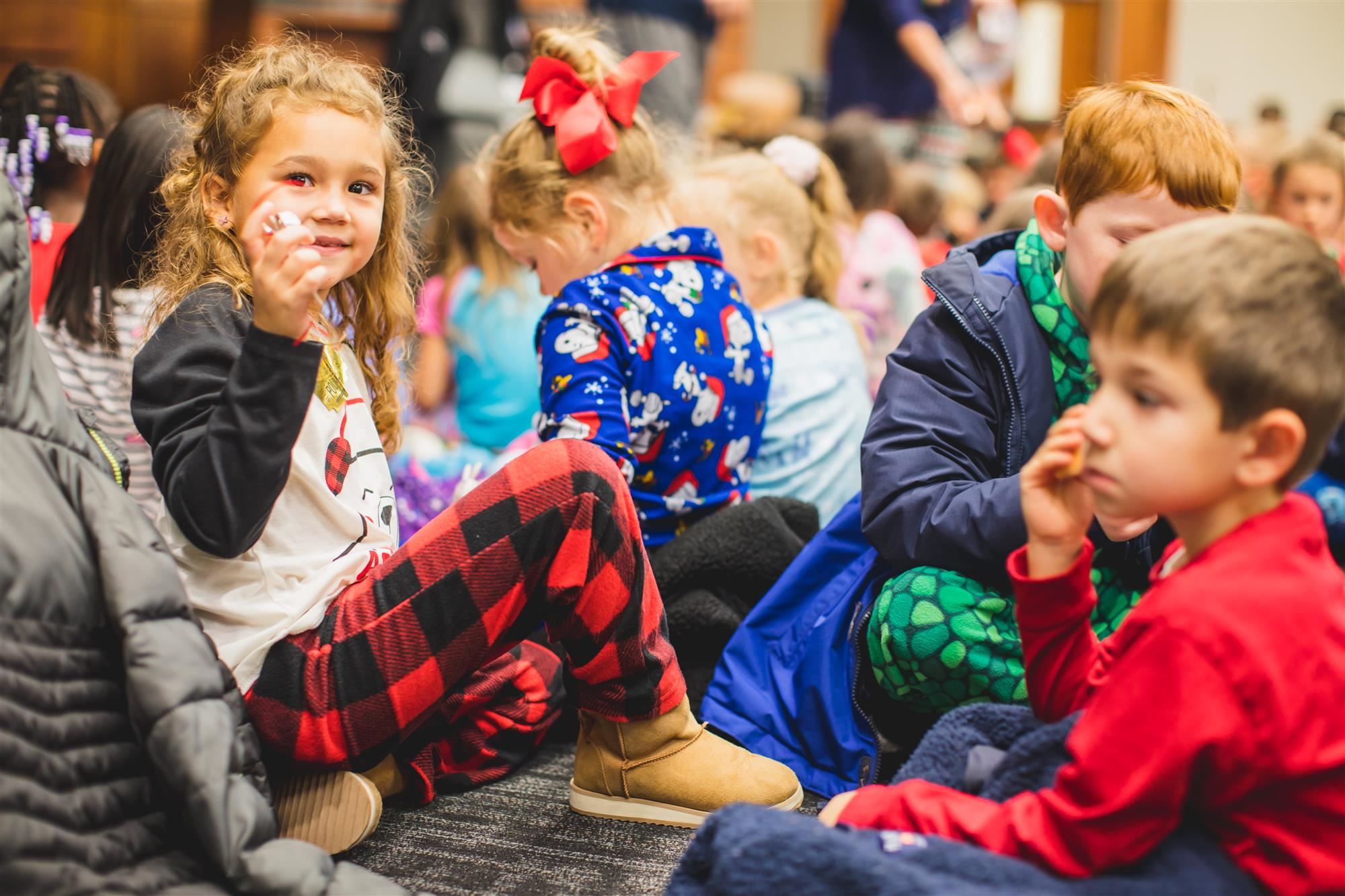 Forest Vista Elementary students ring their new bells. 2019 