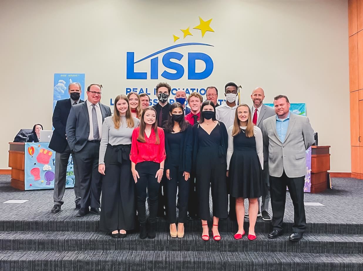 Marcus High School Band was recognized by the LISD Board of Trustees at the Jan. 10, 2022 meeting.