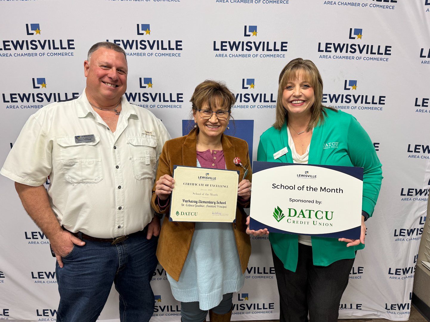 Parkway Elementary named Lewisville Chamber School of the Month.