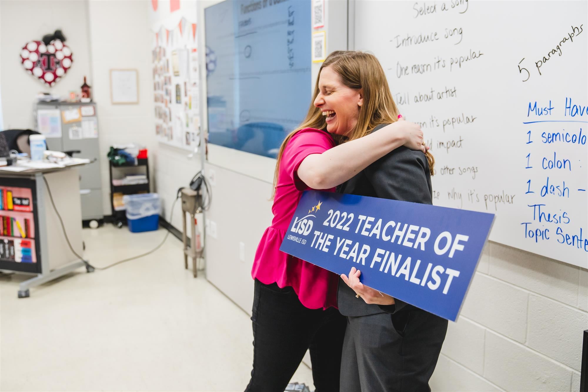 Dr. Rapp awards the 2022 Teacher of the Year Finalists