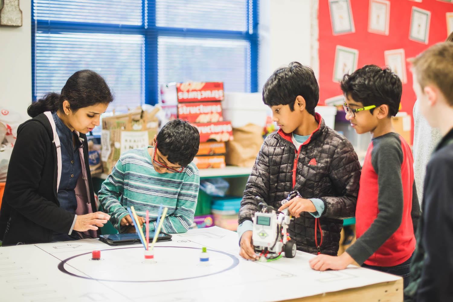 Robotics students 