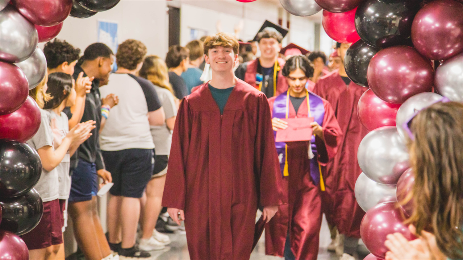 Graduation Parade at Huffines MS