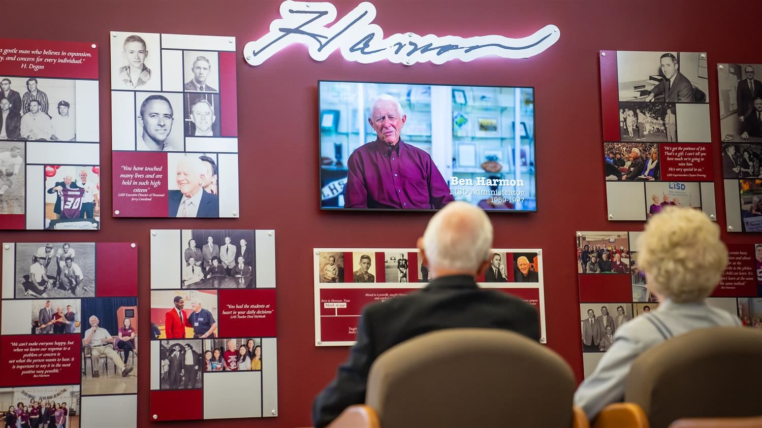 LHS Harmon Unveils Ben Harmon Tribute Wall