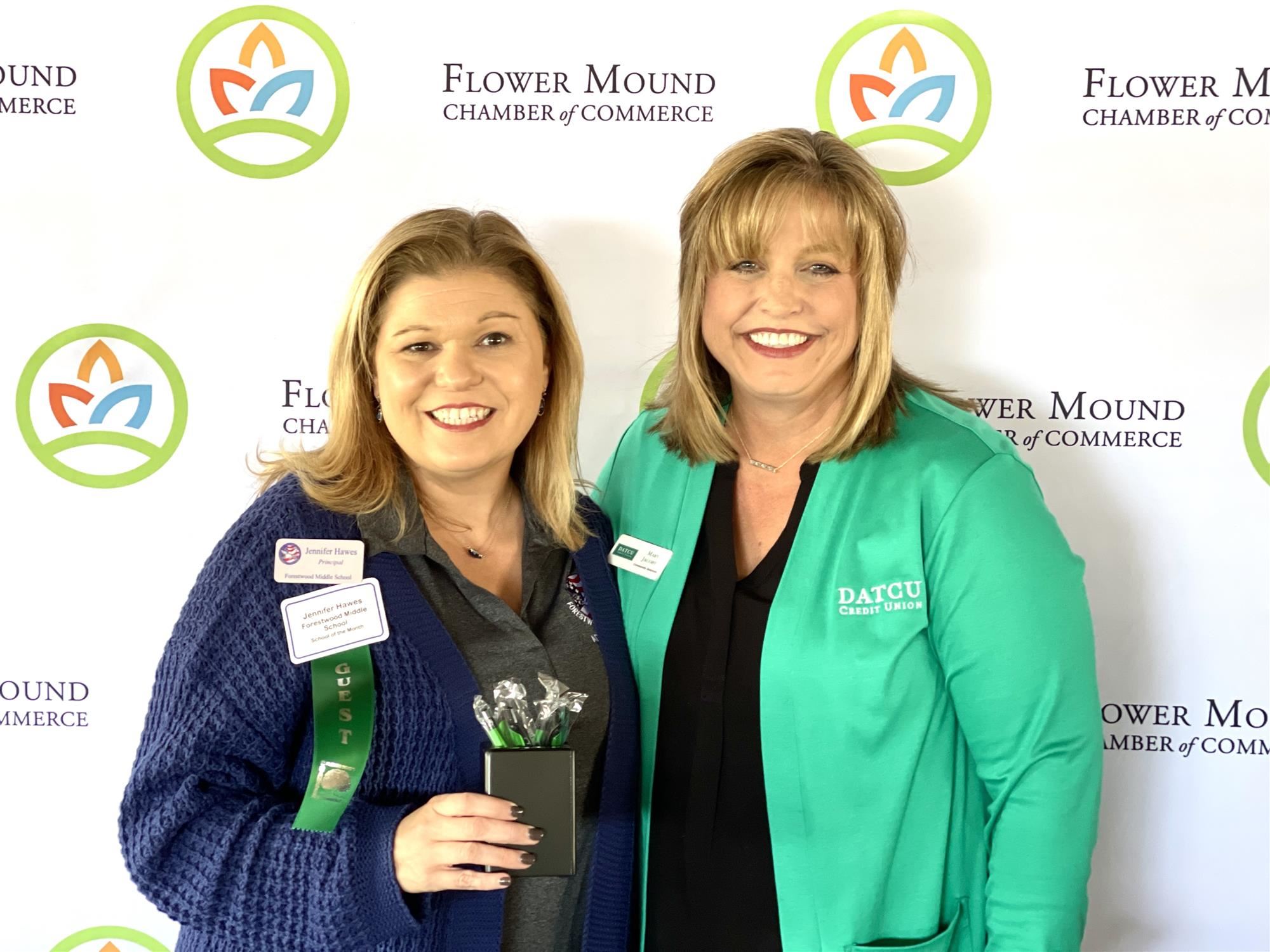 Forestwood Middle School Named Flower Mound Chamber School of the Month 2021