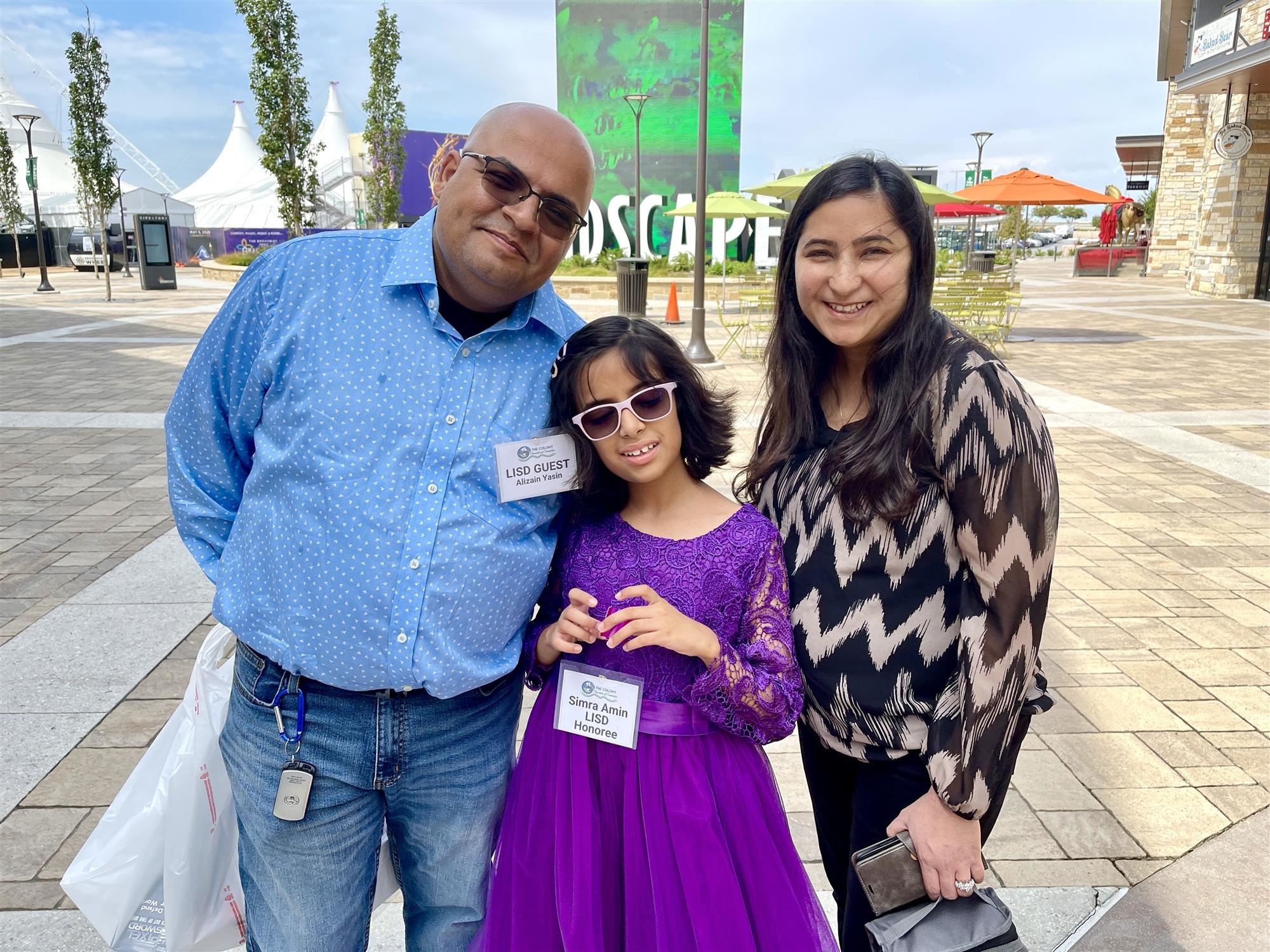 Griffin Middle School student Simra Amin name The Colony Chamber Exceptional Student of the Month.  