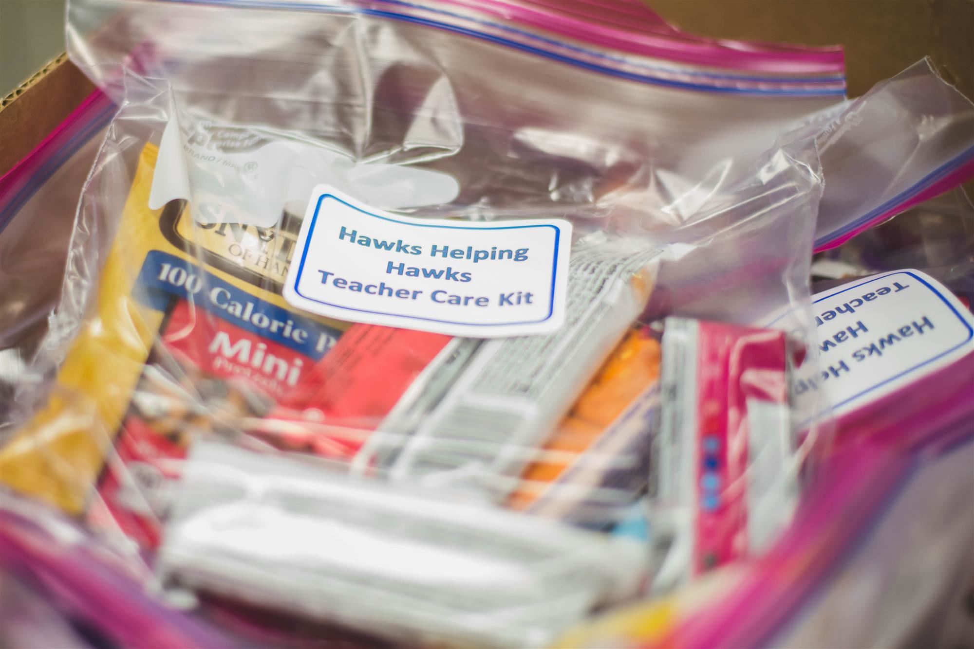 Teacher care kit of snacks 