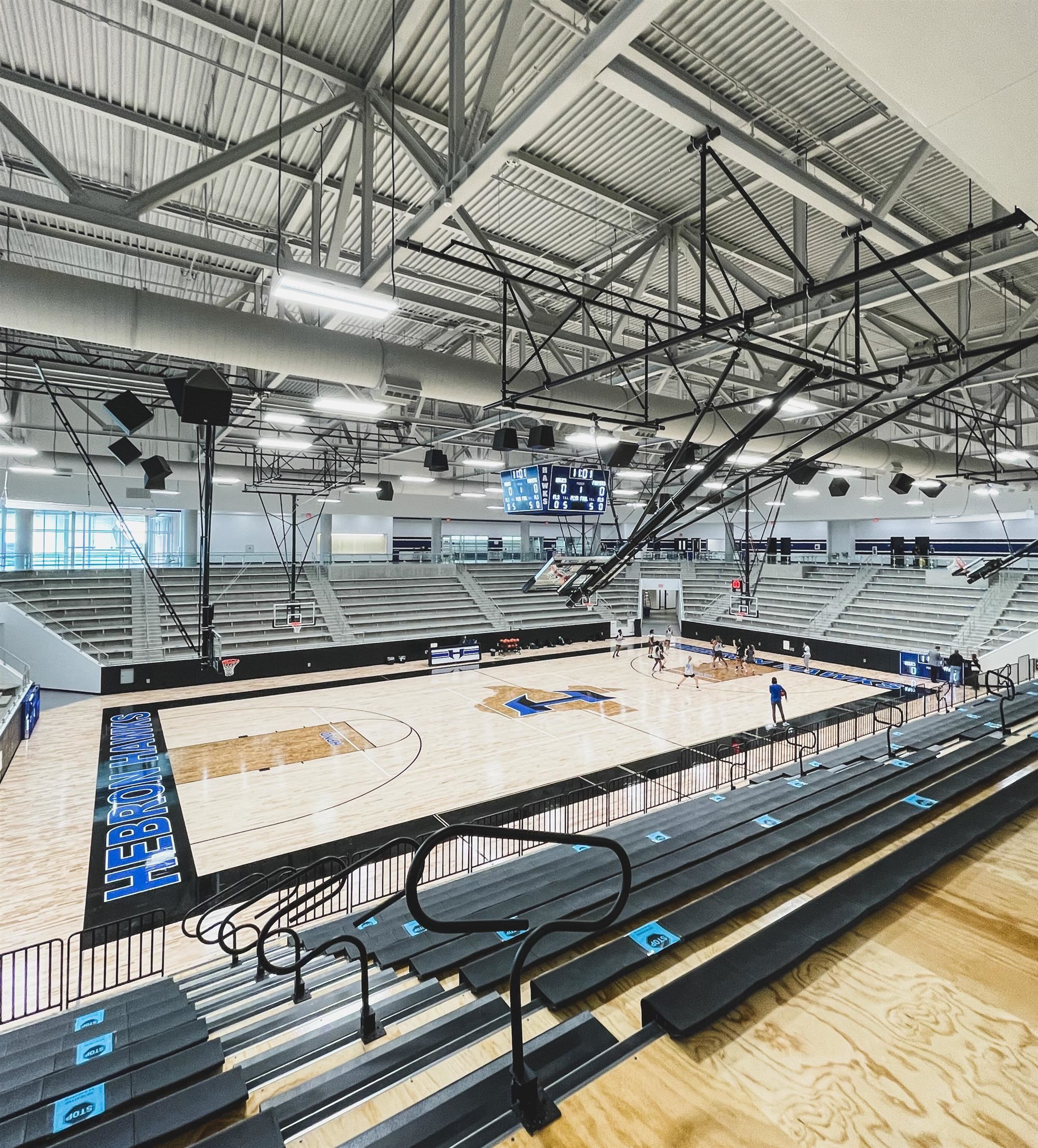 Inside the Hebron High school Arena Gymansium 