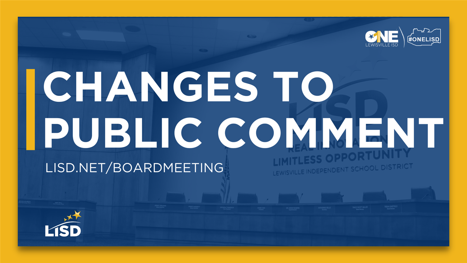 Changes to Public Comment