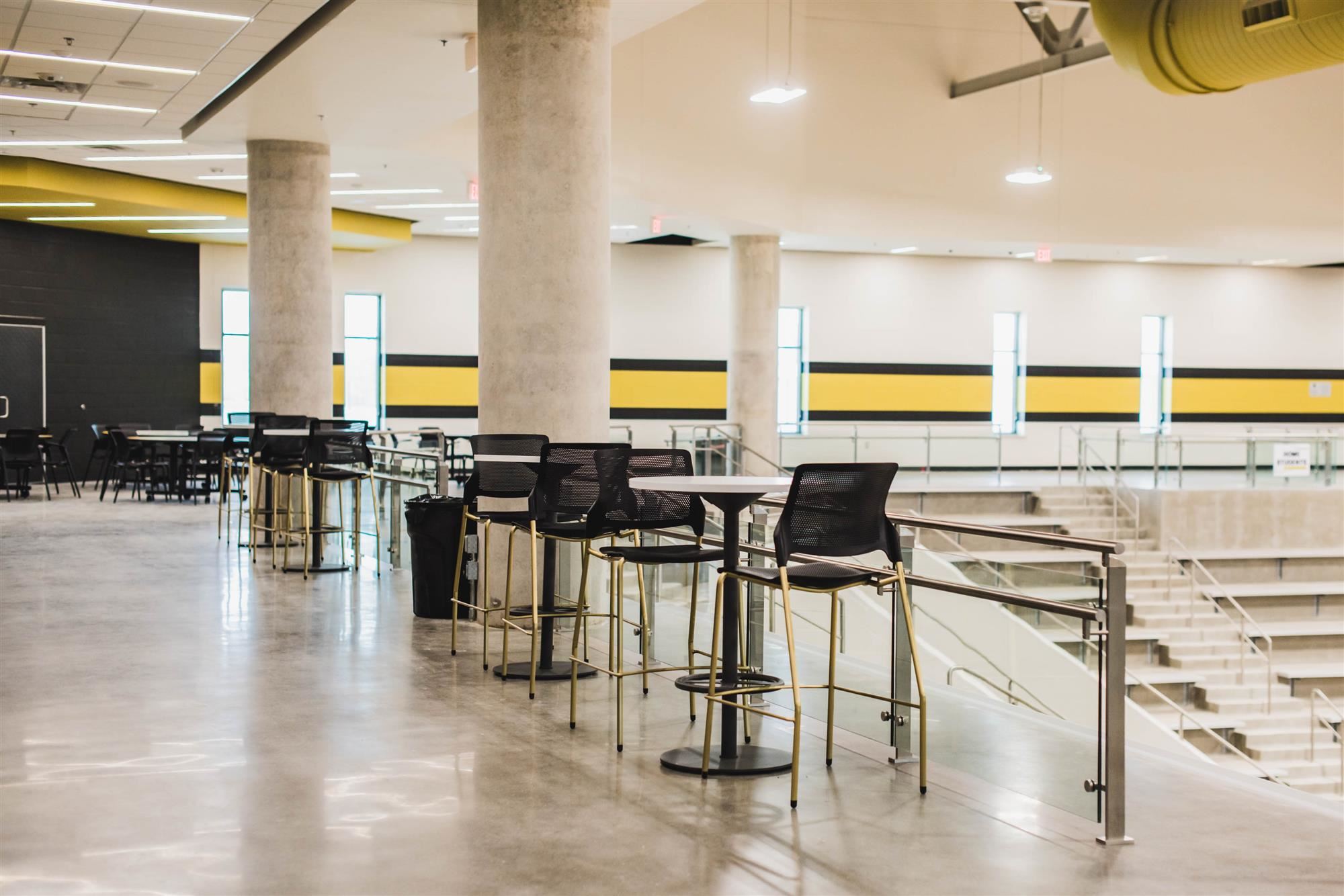 new tables and chairs in indoor facility