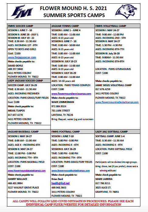 Fmhs Summer Camps