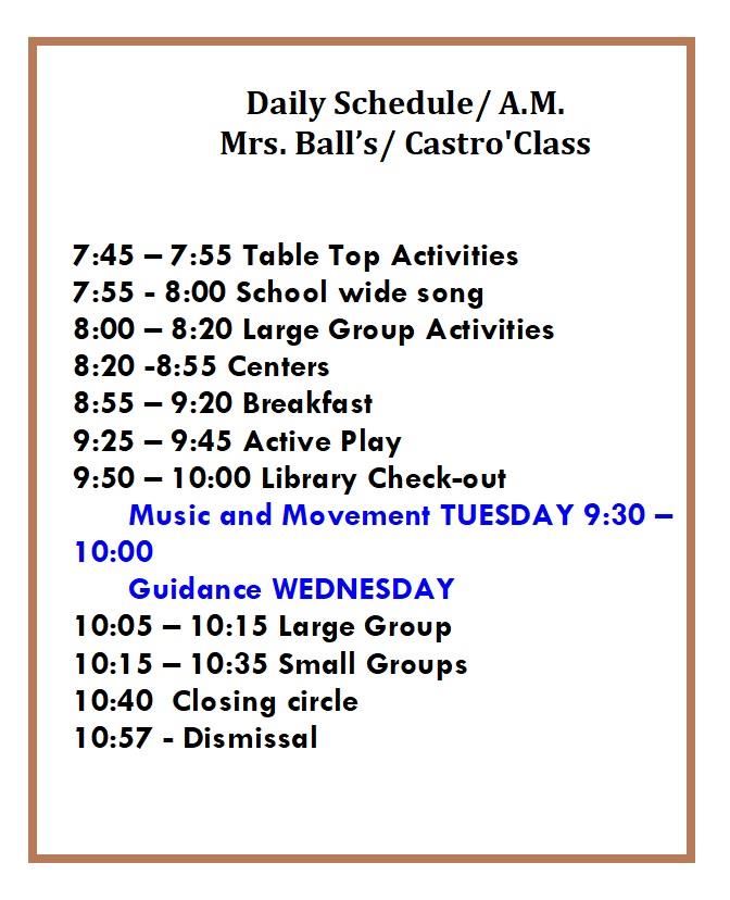 AM Schedule 