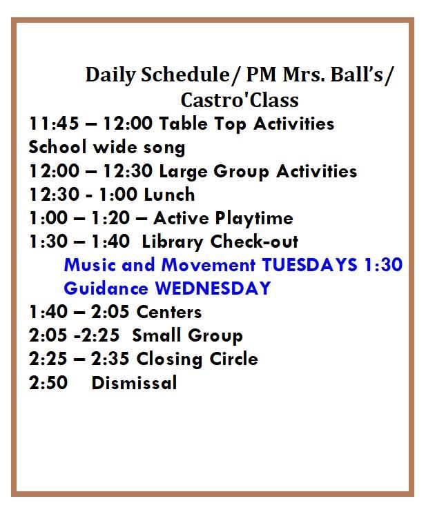 PM Schedule 