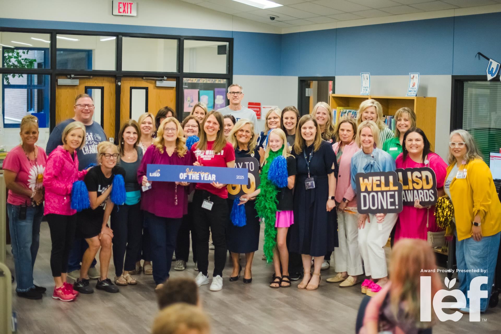 2024-25 LISD Librarian of the Year Lindsay Harris.